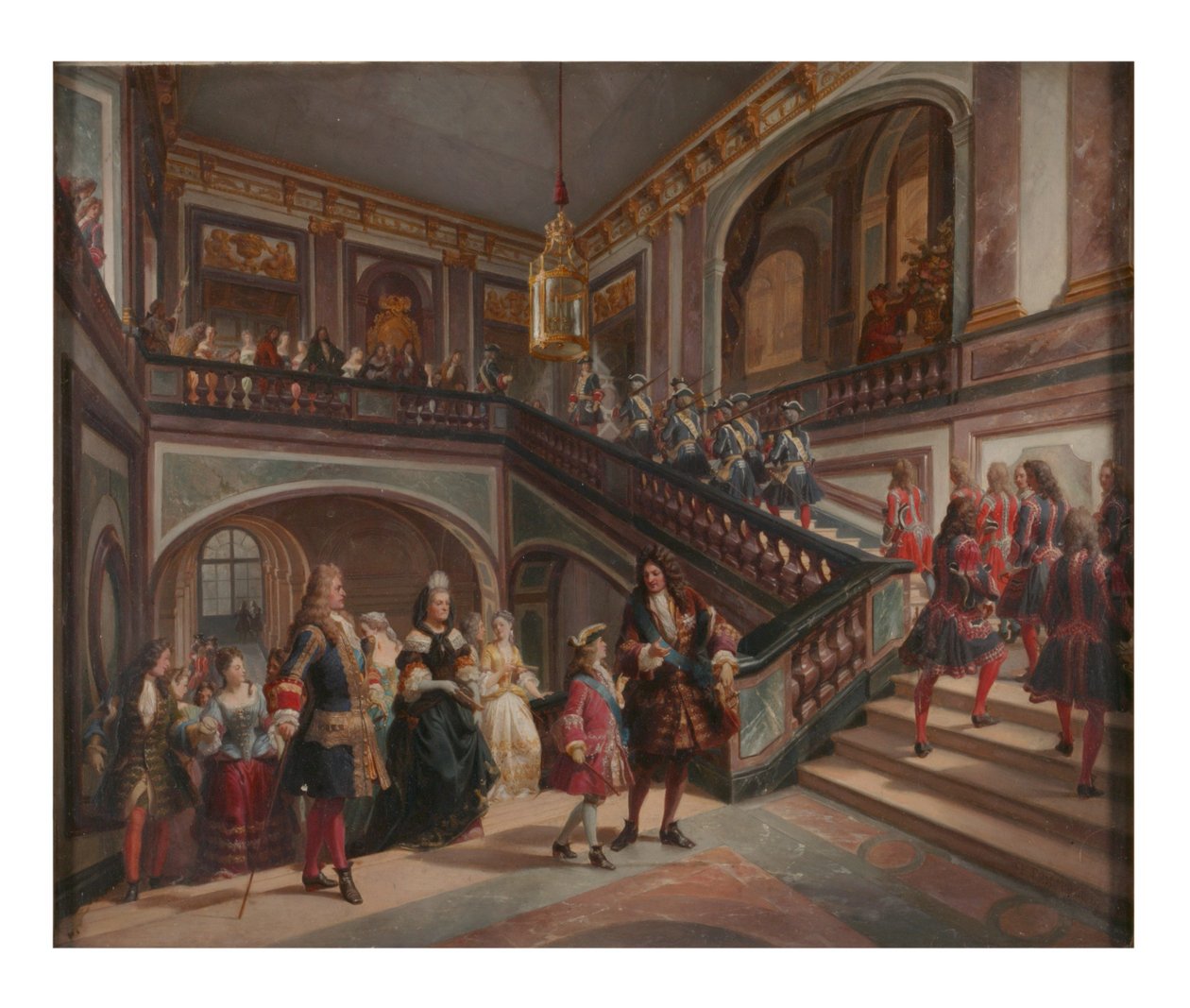 Den unge Ludvig XV i Versailles av Henri Felix Emmanuel Philippoteaux