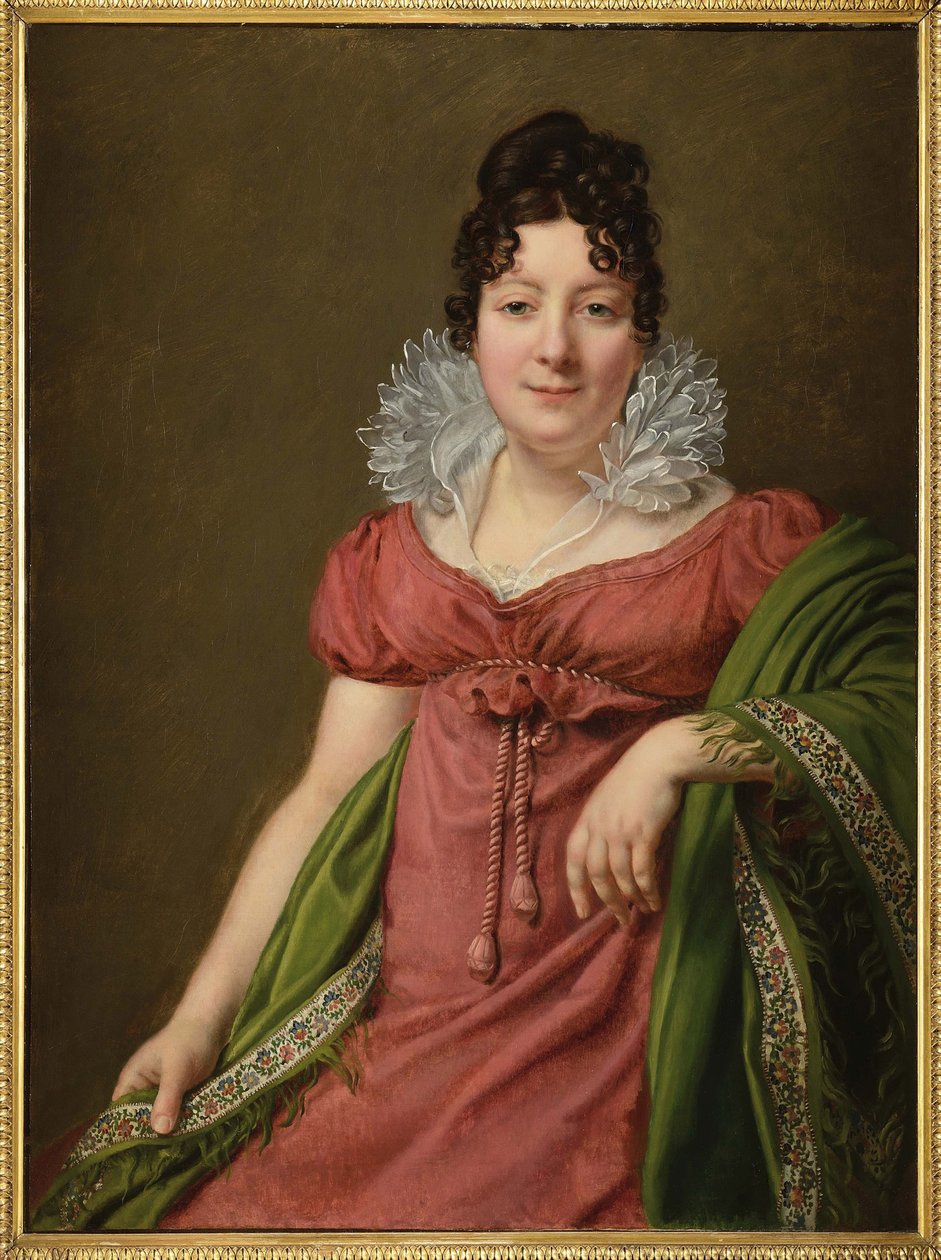 Marie Therese Bourgoin, fransk skådespelerska, älskarinna till kejsar Alexander I av Ryssland - Porträtt av Marie-Therese Bourgoin (1781-1833), älskarinna till kejsar Alexander I, av Riesener, Henri-Francois (1767-1828). Olja på duk, ca 1809. Storlek: 95,5 av Henri Francois Riesener
