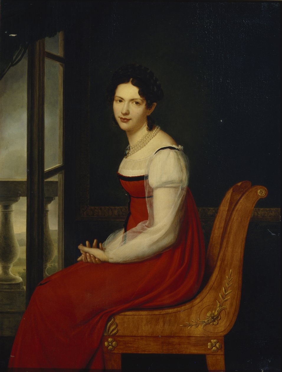 Porträtt av prinsessan Varvara Sergeyevna Dolgorukova 1793-1833, född Gagarina, ca 1820 av Henri Françoiss Riesener