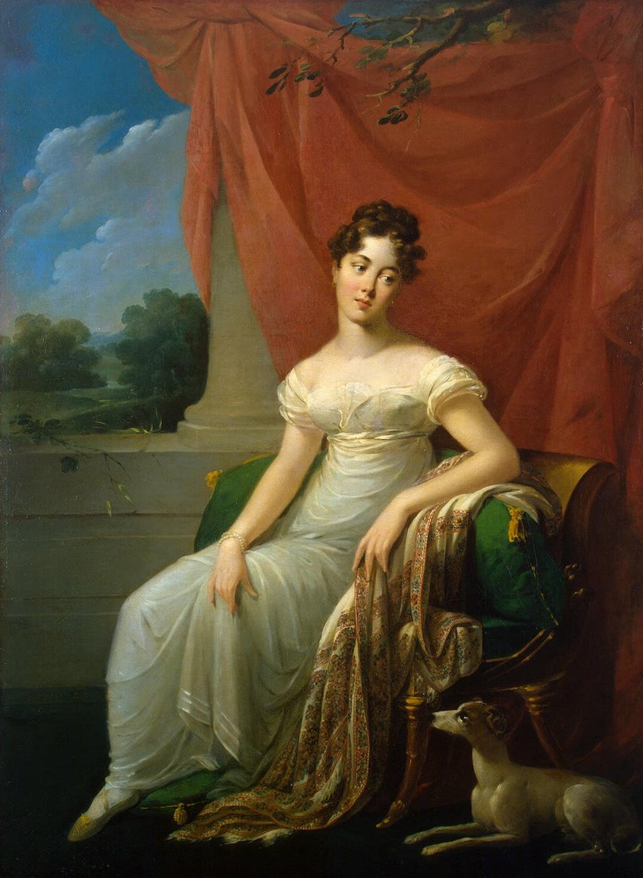 Porträtt av Sofia Apraxina, 1818 av Henri Françoiss Riesener