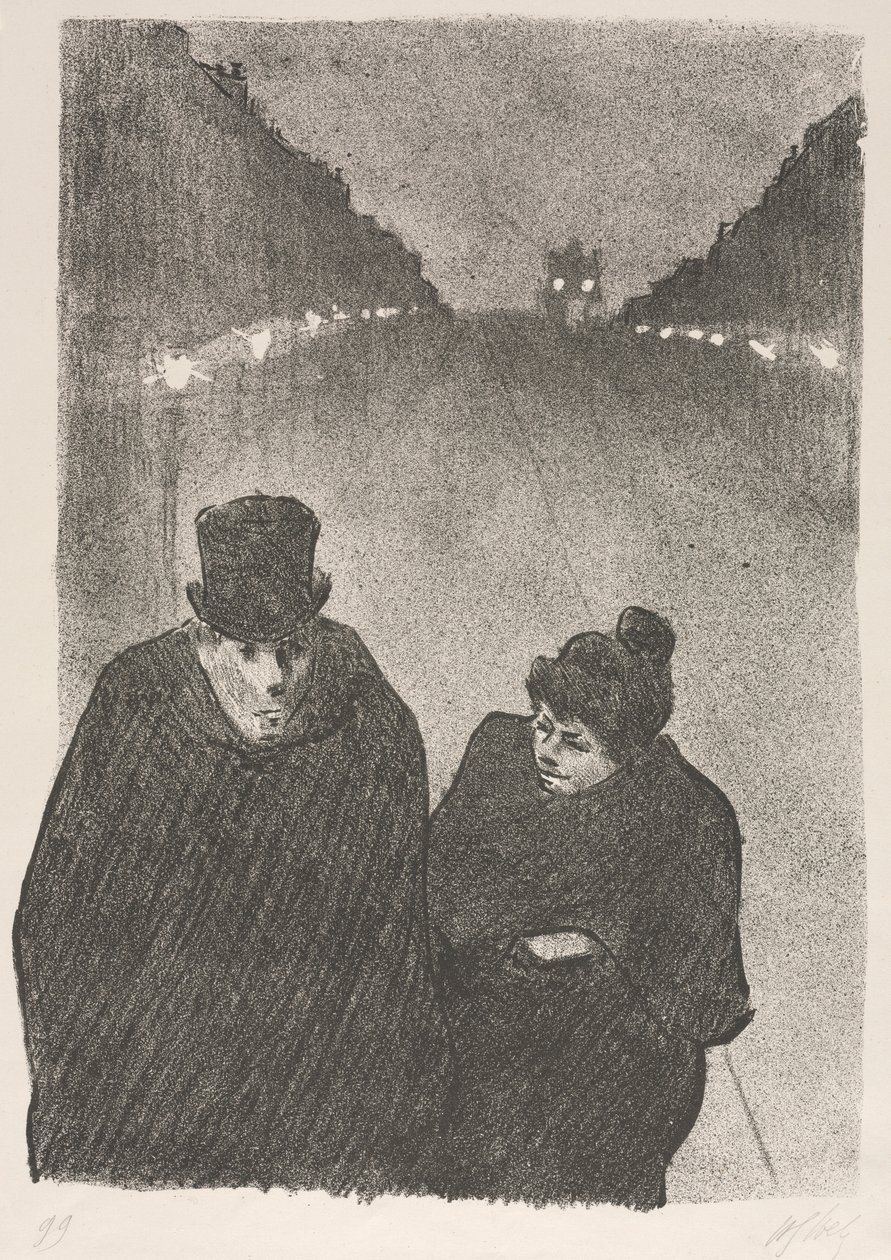 Ah, det är sant, min stackars gubbe, du skulle vara den första som jag skulle ha missat hans buss till..., av Henri Gabriel Ibels