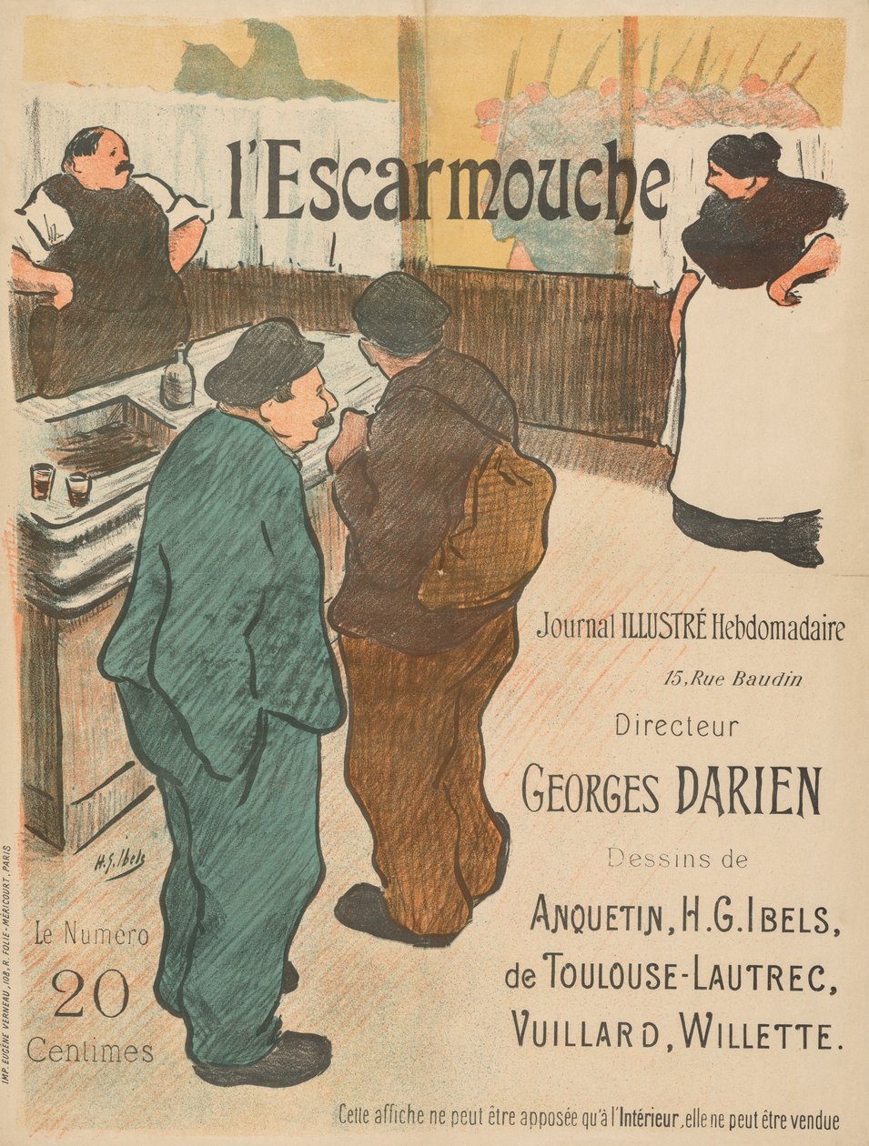 Illustration för LEscarmouche. av Henri Gabriel Ibels