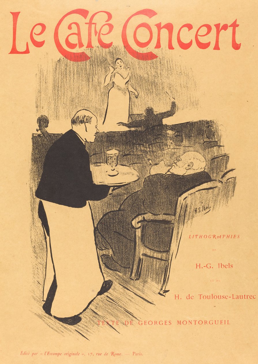 Le cafe-konsert: Illustrerad omslag av Henri Gabriel Ibels