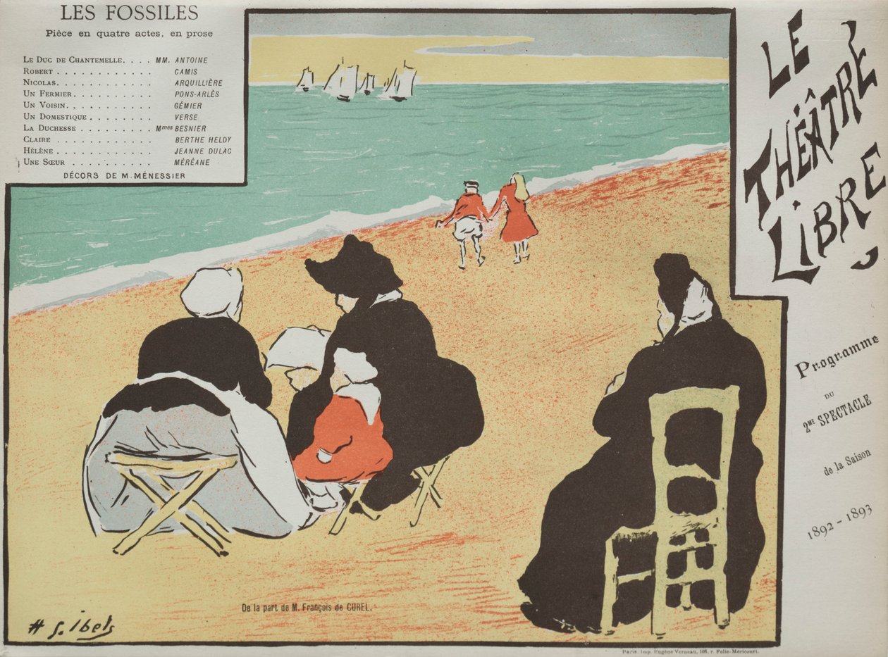 Fossilprogrammet från Théâtre Libre, 1892. av Henri Gabriel Ibels
