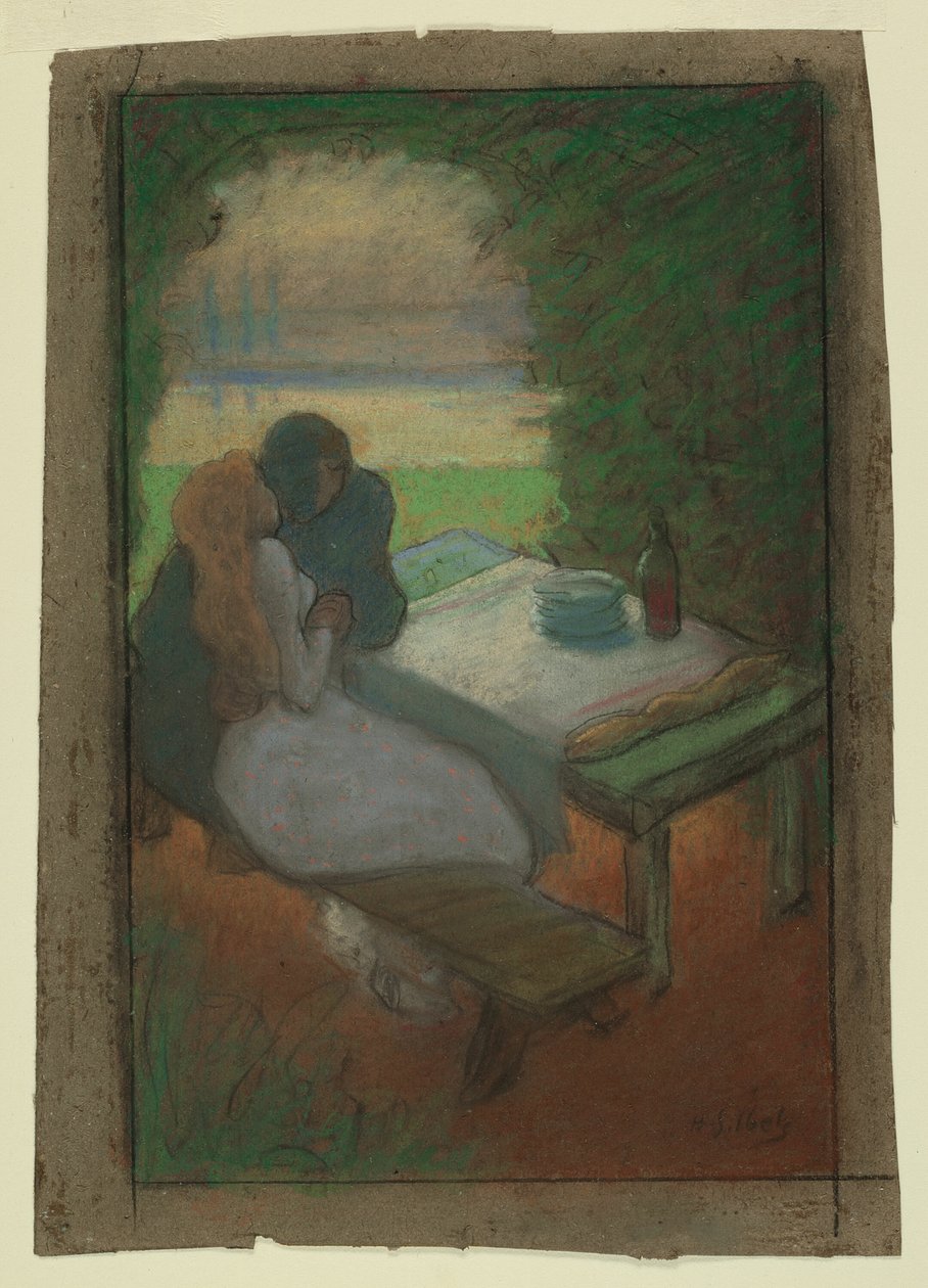 Älskare i en berså av Henri Gabriel Ibels