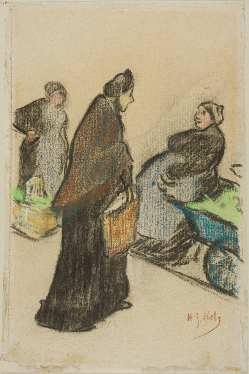 Marknad kvinnor av Henri Gabriel Ibels