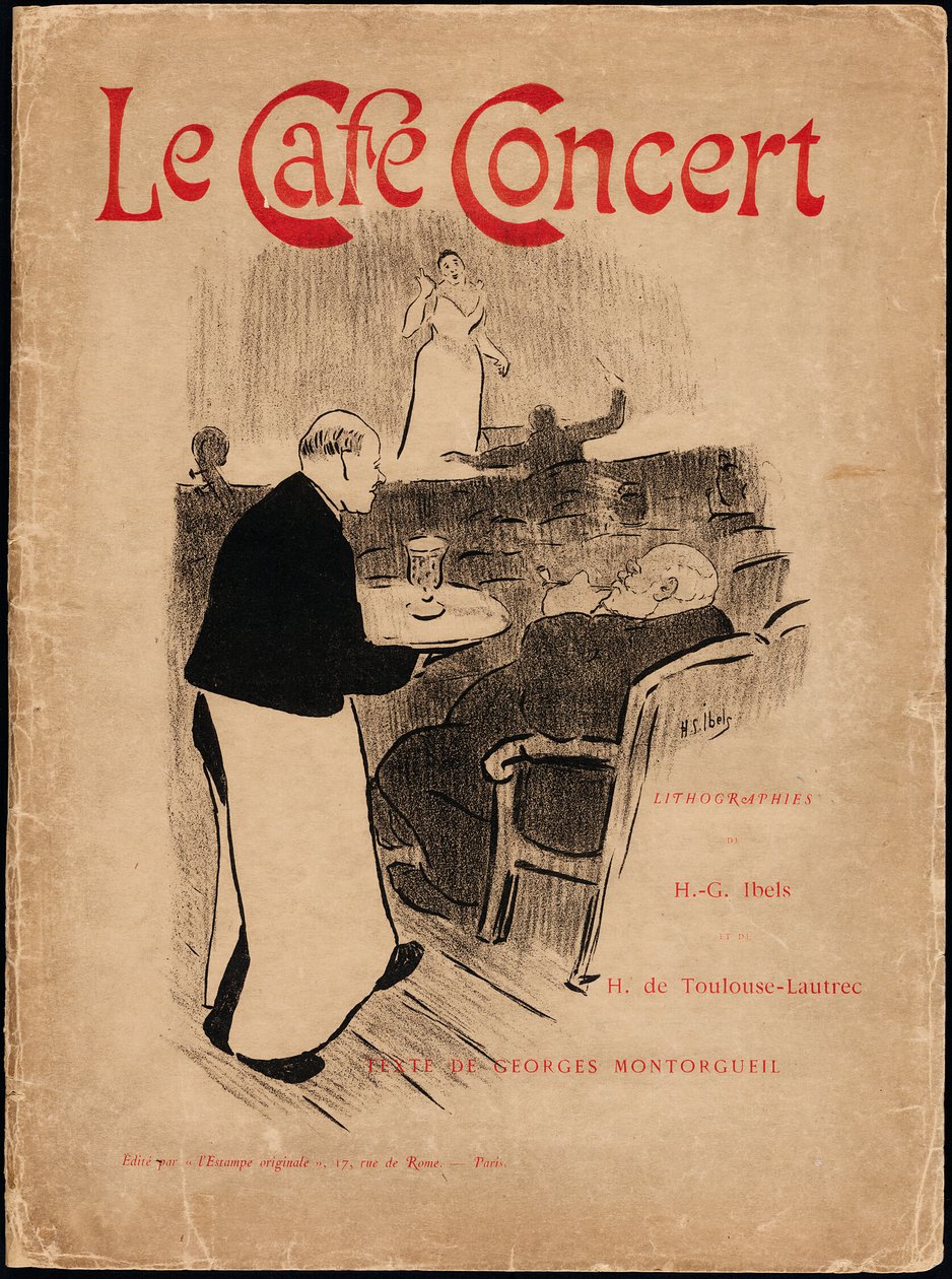 Omslag till portfölj för Le Café-Concert av Henri Gabriel Ibels