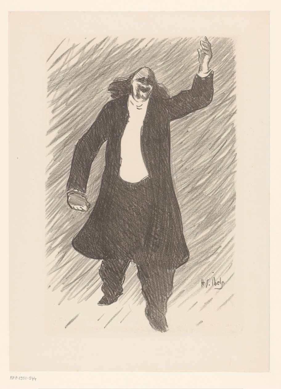 Porträtt av chansonniern Marcel Legay Marcel Legay Kafékonsertens artister (serietitel) Le Café Concert (serietitel) av Henri Gabriel Ibels