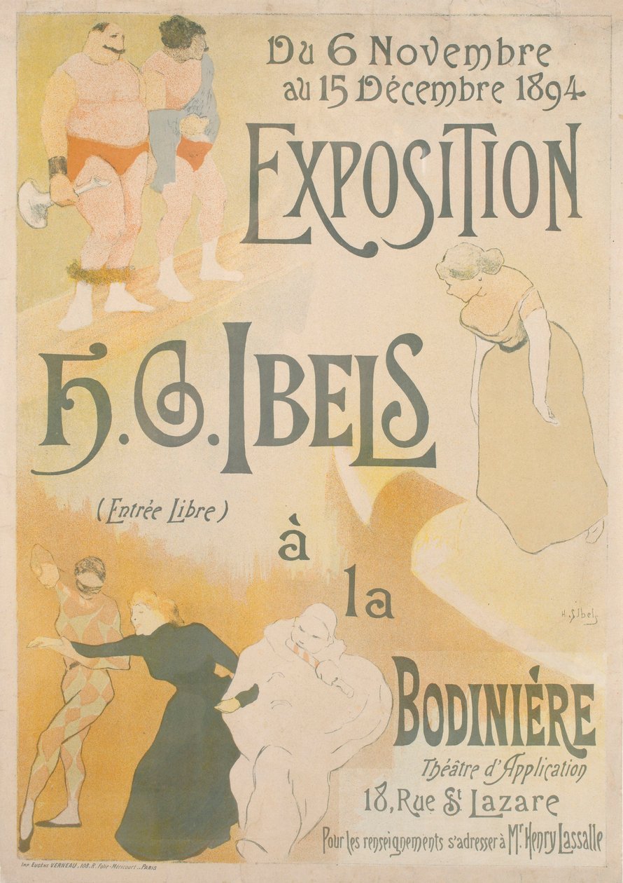 Affisch för Henri-Gabriel Ibels utställning, 1894. av Henri Gabriel Ibels