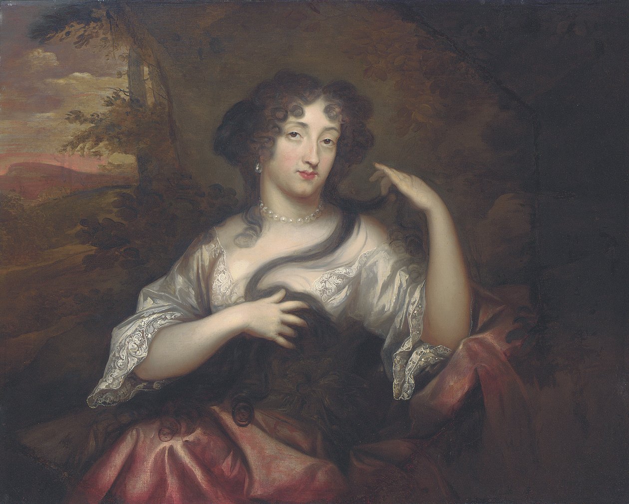 Porträtt av Hortense Mancini, 1680 av Henri Gascard