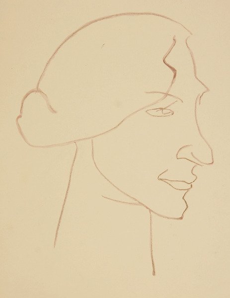Sophie i profil av Henri Gaudier Brzeska