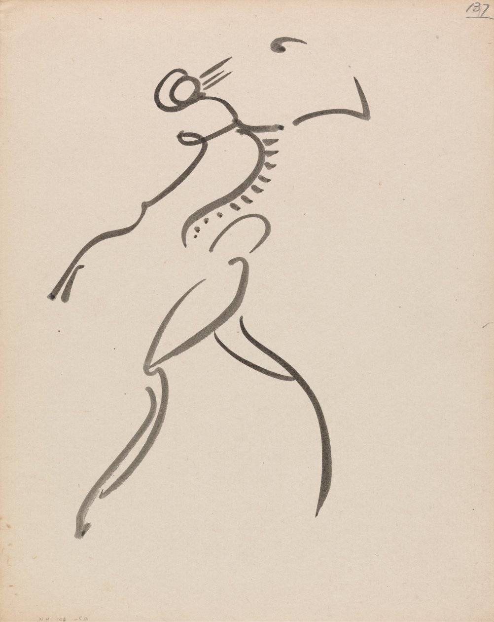 Dansande figur, i profil av Henri Gaudier Brzeska