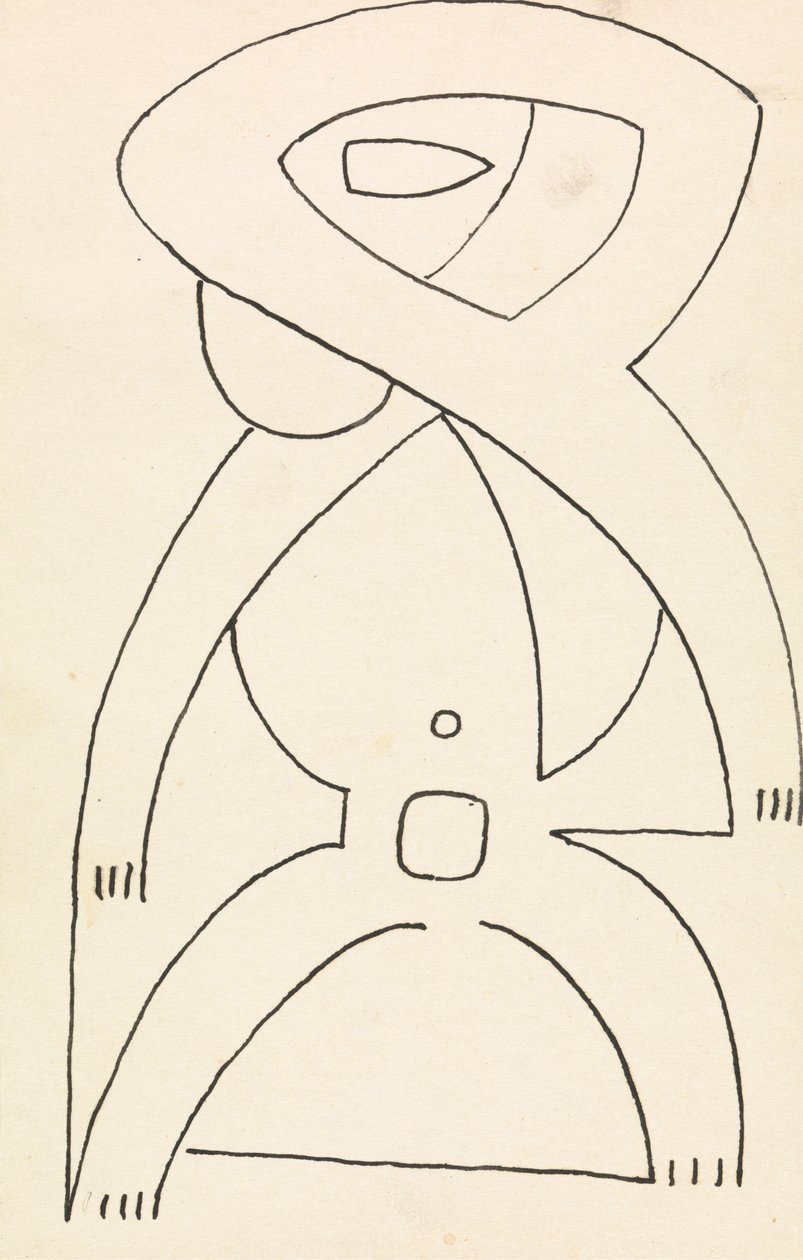 Figurstudie för en reliefdesign av Henri Gaudier Brzeska