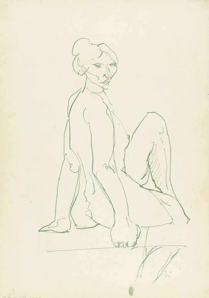 Sittande kvinnlig figur av Henri Gaudier Brzeska
