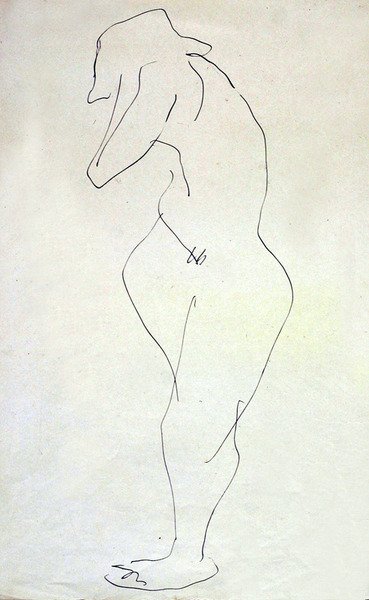 Sophie Nude, vänder sig bort av Henri Gaudier Brzeska