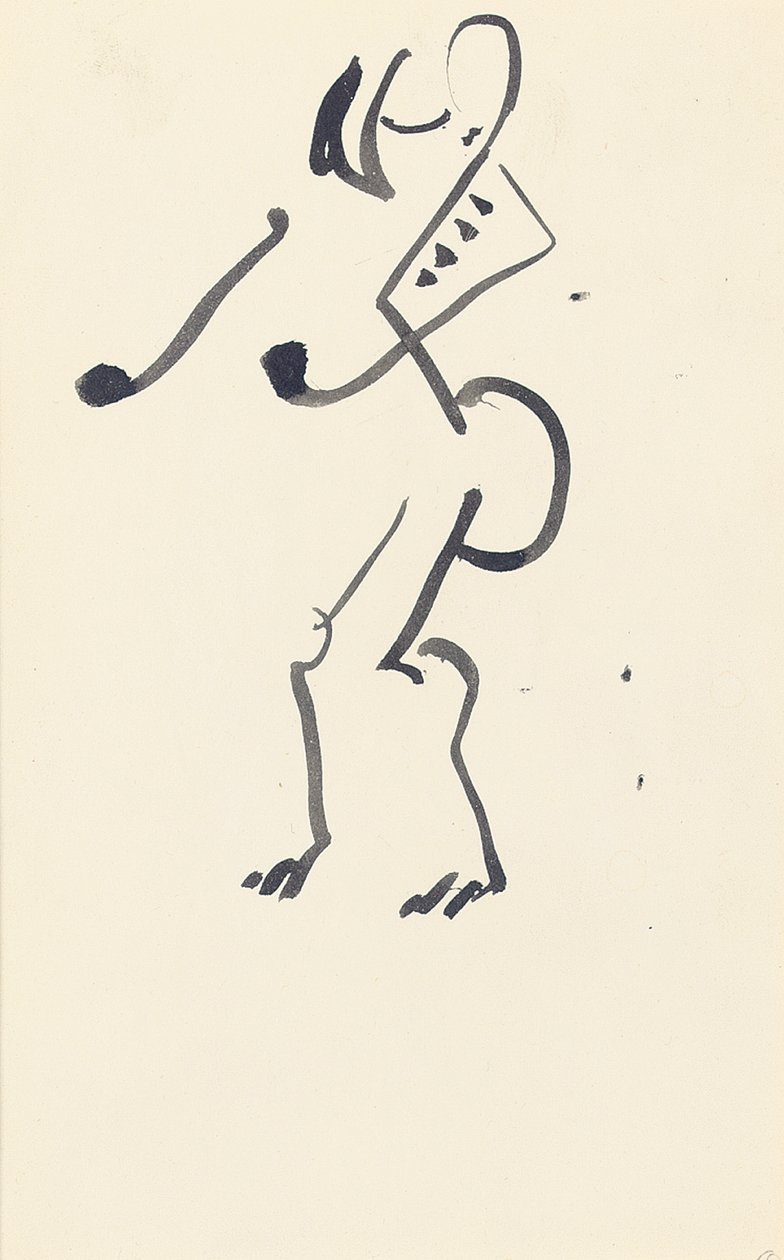 Studie för "Red Stone Dancer", 1914 av Henri Gaudier Brzeska