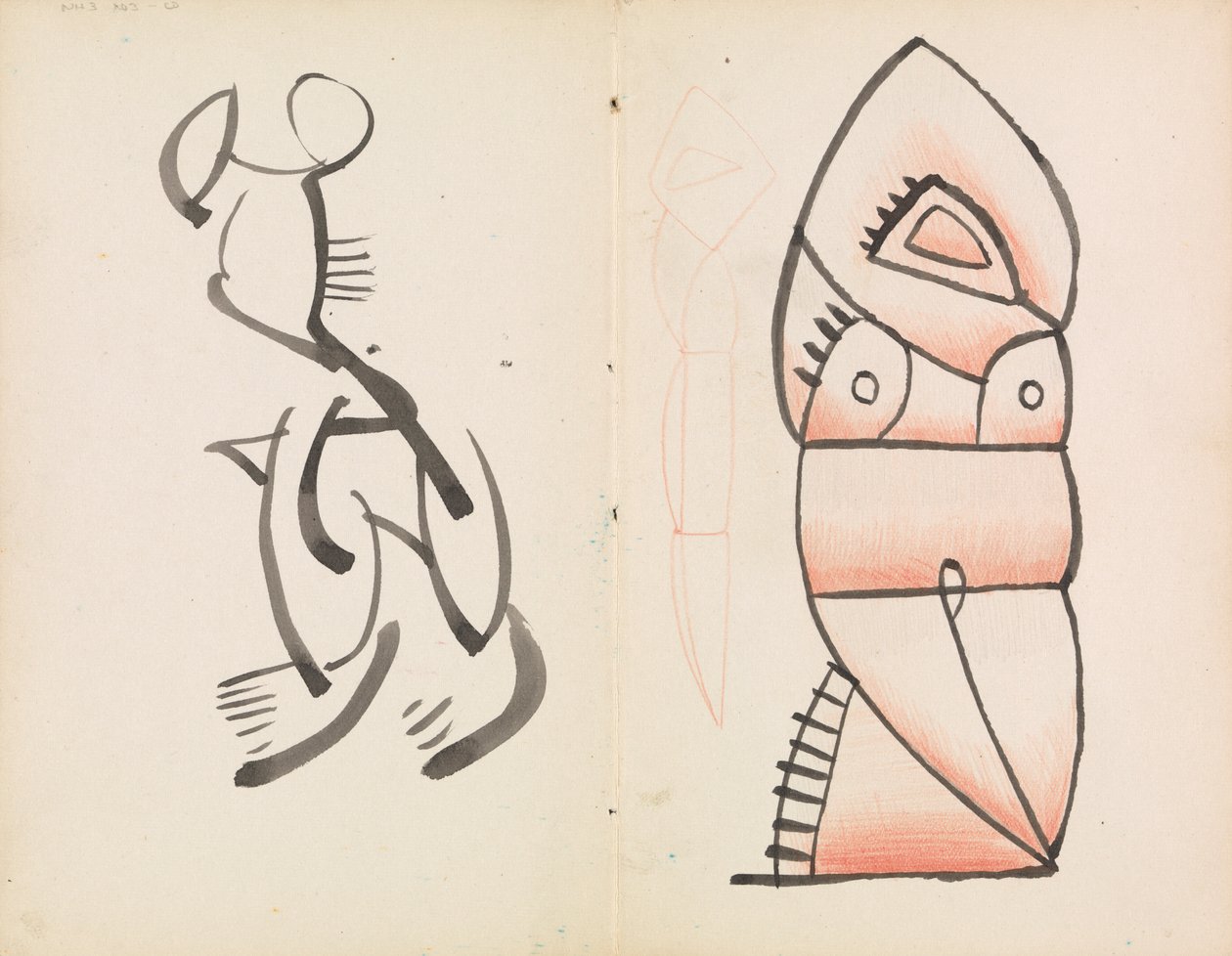 Studie för en figural skulptur, hukande figur av Henri Gaudier Brzeska