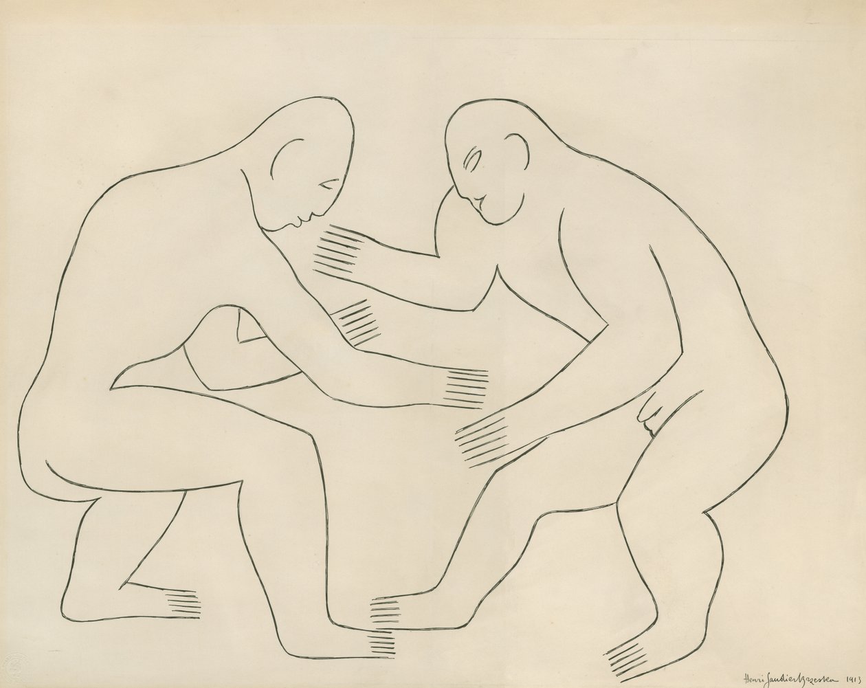 Brottarna av Henri Gaudier Brzeska