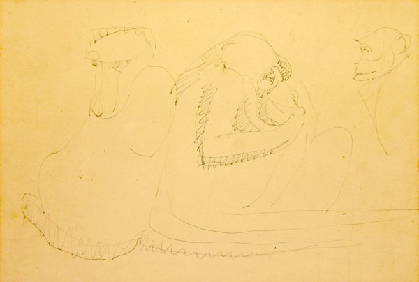 Tre apor av Henri Gaudier Brzeska