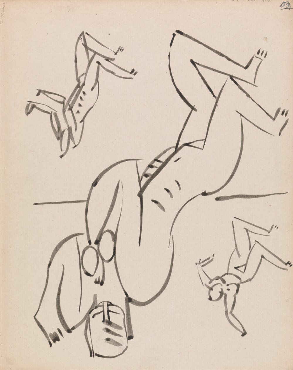 Tre studier för en kvinnlig figur av Henri Gaudier Brzeska
