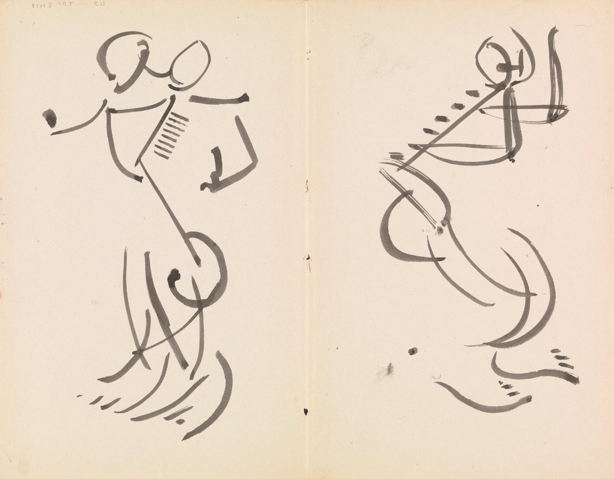 Två dansande figurer av Henri Gaudier Brzeska