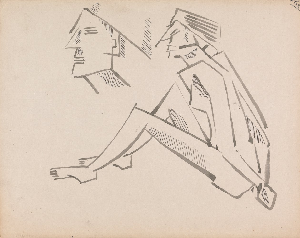 Två figurstudier av Henri Gaudier Brzeska
