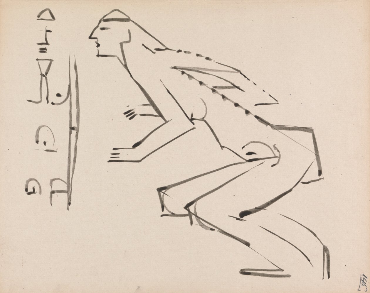 Två studier för en skulptur av Henri Gaudier Brzeska