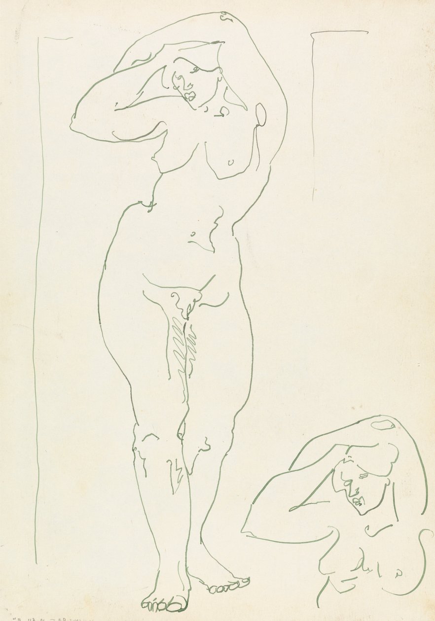 Två studier av en kvinnlig figur av Henri Gaudier Brzeska