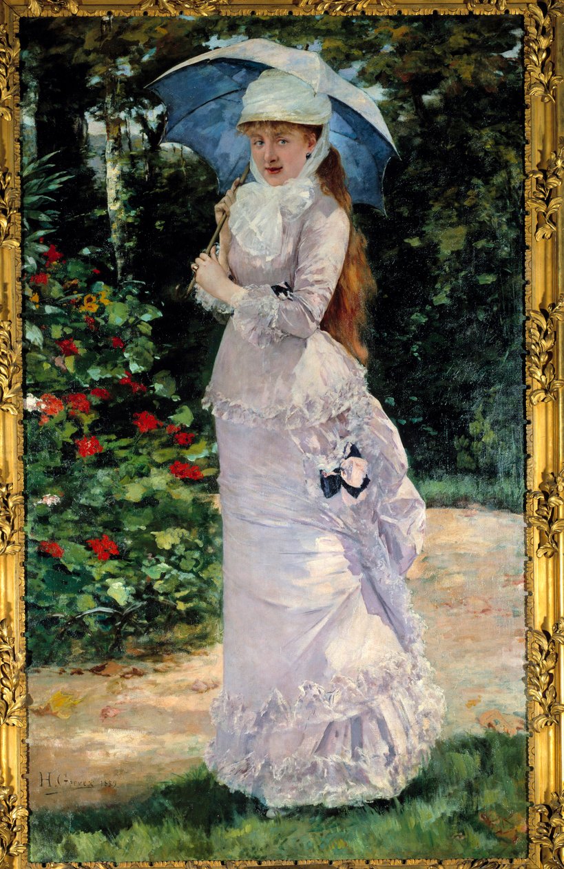 Porträtt av Madame Valtesse de la Bigne (1861-1910), kurtisan som fungerade som modell för Nana. Målning av Henri Gervex (1852-1929) av Henri Gervex