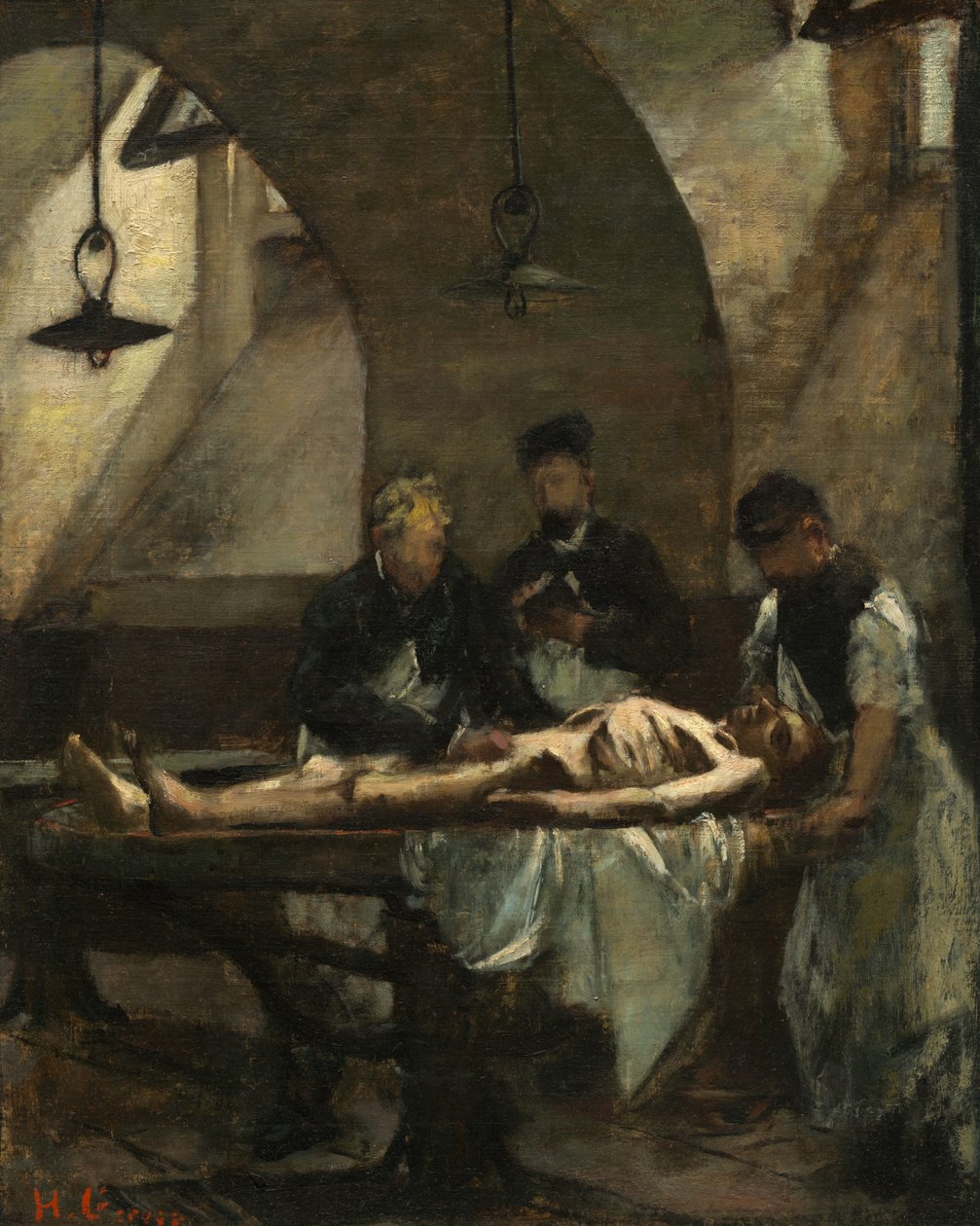 Studera för obduktion på Hôtel-Dieu, 1876. av Henri Gervex