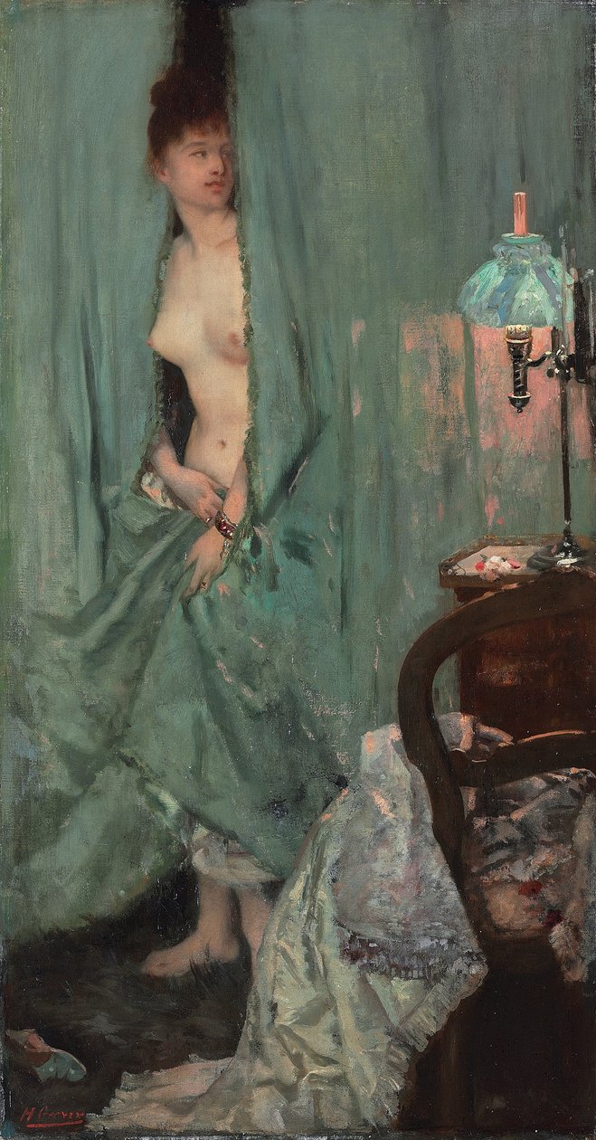 Oväntat besök; Visite imprevue, 1878 av Henri Gervex