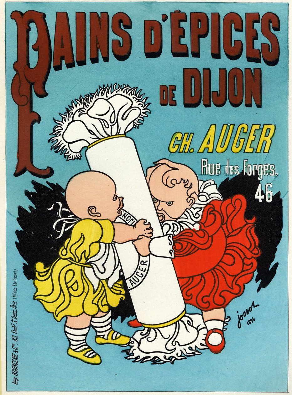 Mat och dryck. Pepparkakor från Dijon. Affisch av Gustave Henri Jossot, Frankrike av Henri Gustave Jossot