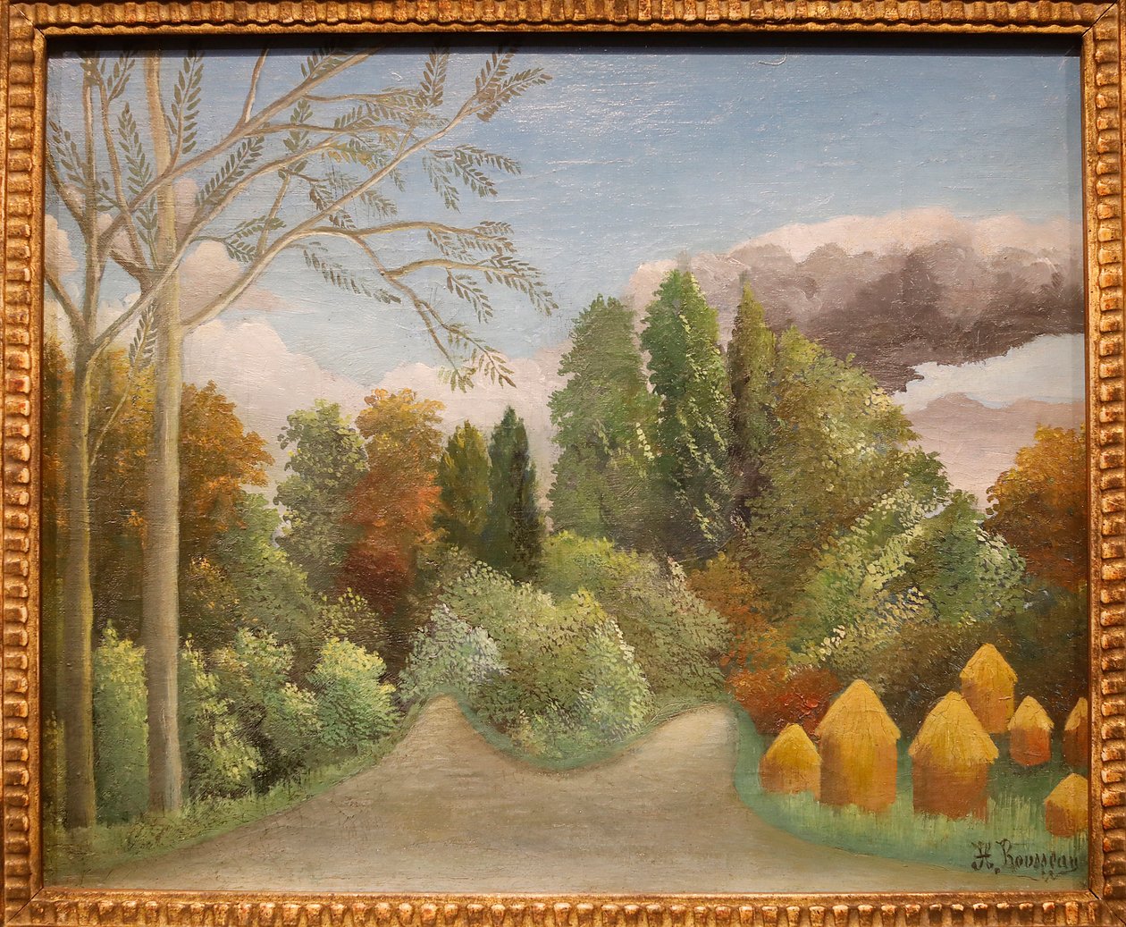 Oise flodstrand av Henri J.F. Rousseau