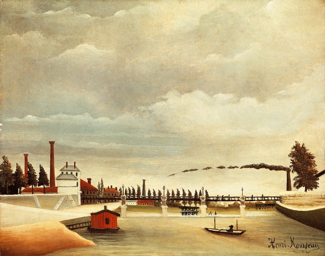 Banks of Seine, av Henri Rousseau (1844-1910) av Henri J.F. Rousseau