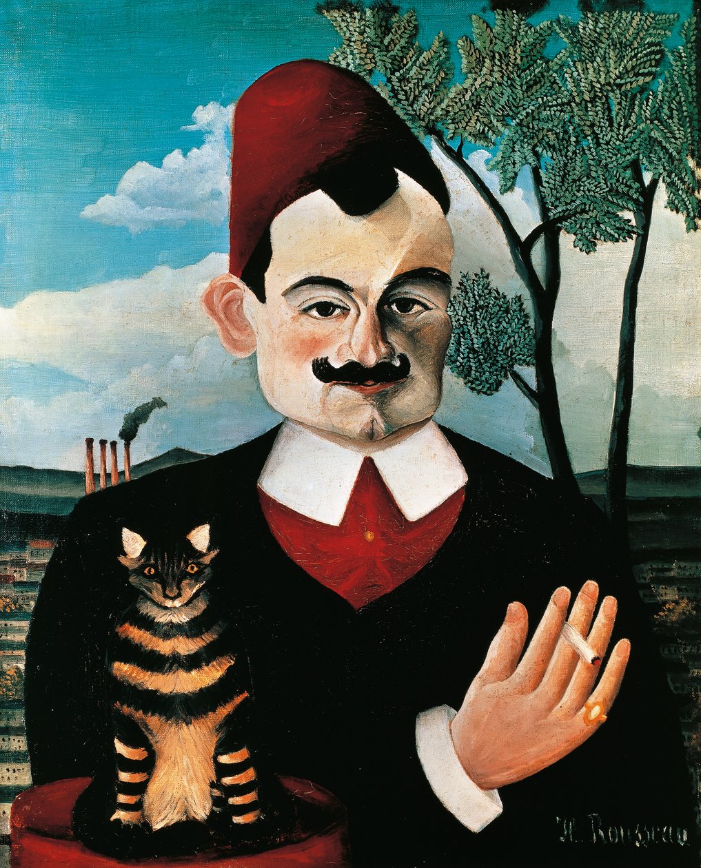 Porträtt av Pierre Loti, pseudonym för Louis Marie Julien Viaud, fransk författare av Henri J.F. Rousseau