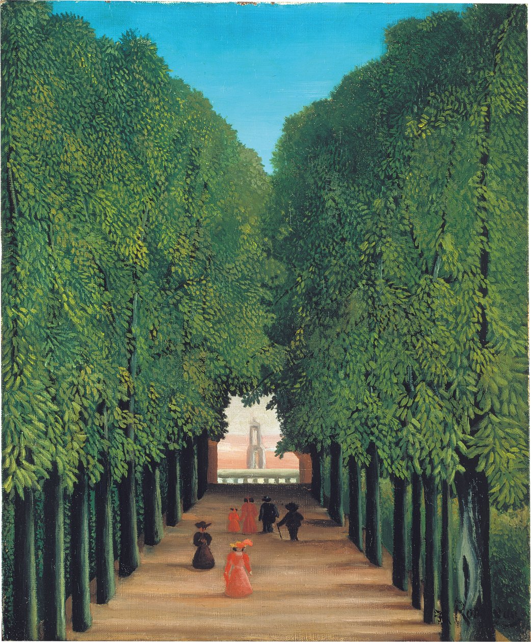 The Avenue in the Park at Saint Cloud, ca 1908 (olja på duk) av Henri Rousseau