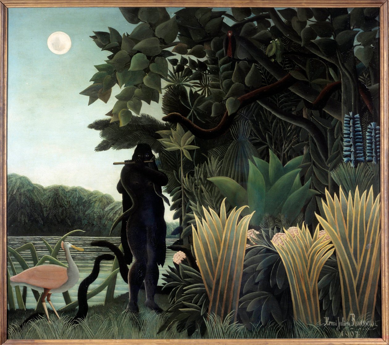 Ormtjusaren av Henri J.F. (1844 1910) Rousseau
