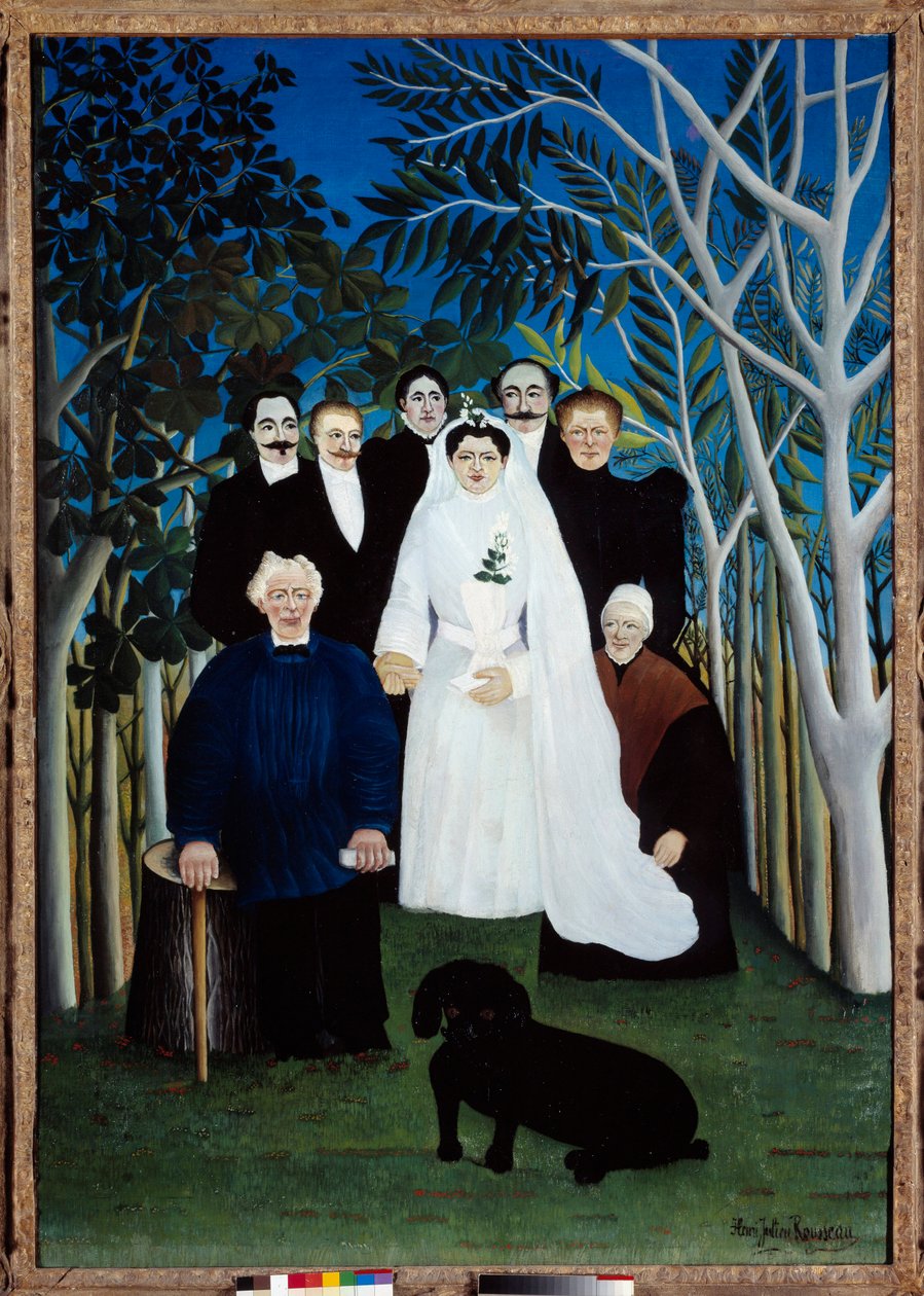 Bröllopet omkring 1905. Målning av Henri Rousseau dit Le Douanier (1844-1910) av Henri J.F. Rousseau