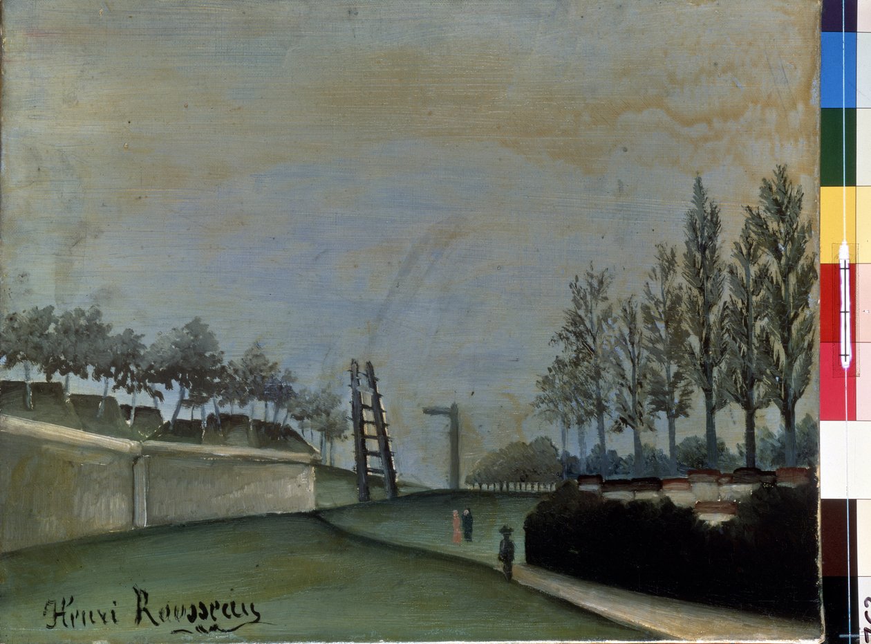 Utsikt över Vanves. Målning av Henri Rousseau kallad Douanier Rousseau (1844-1910) av Henri J.F. Rousseau
