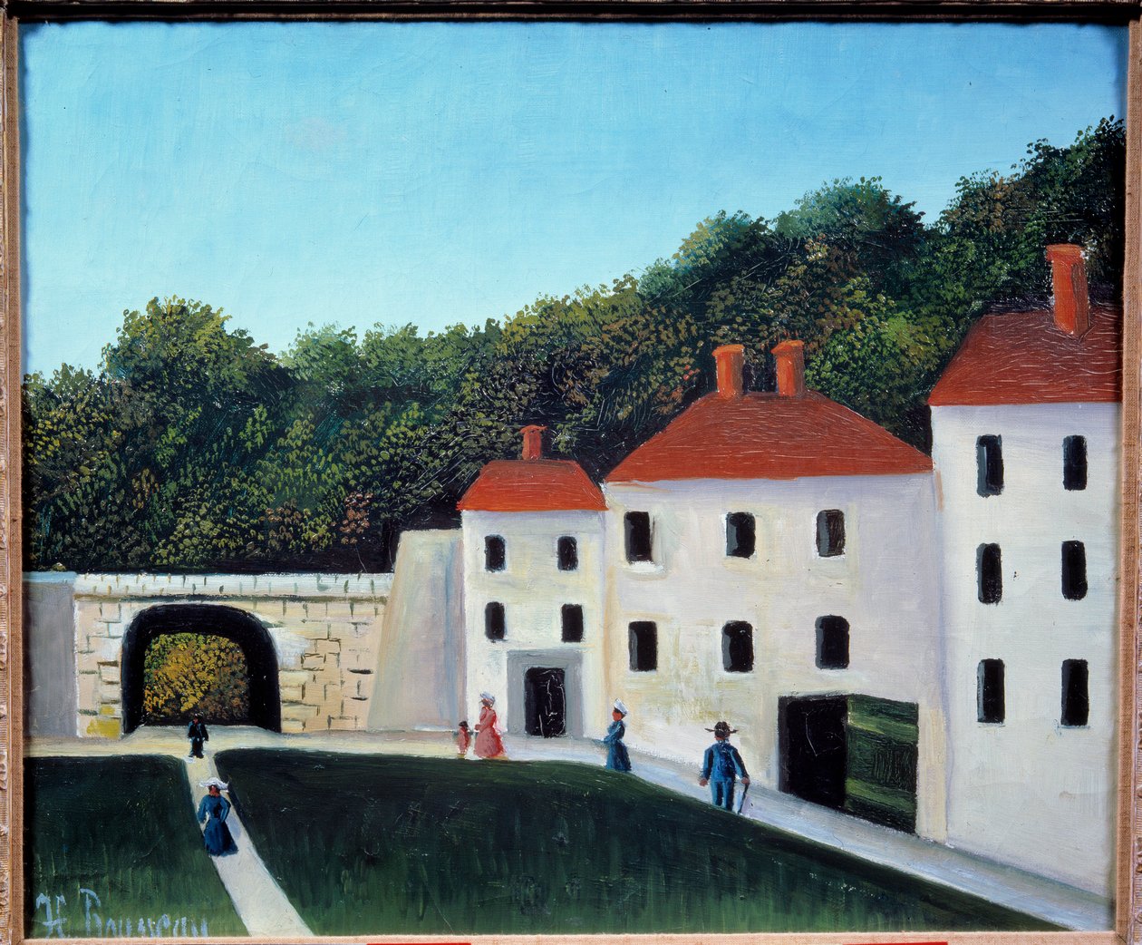 Vandrare i en park Målning av Henri Rousseau dit le Douanier Rousseau (1844-1910) 1900-talet sön. 0,46x0,55 m Paris, Musee de l