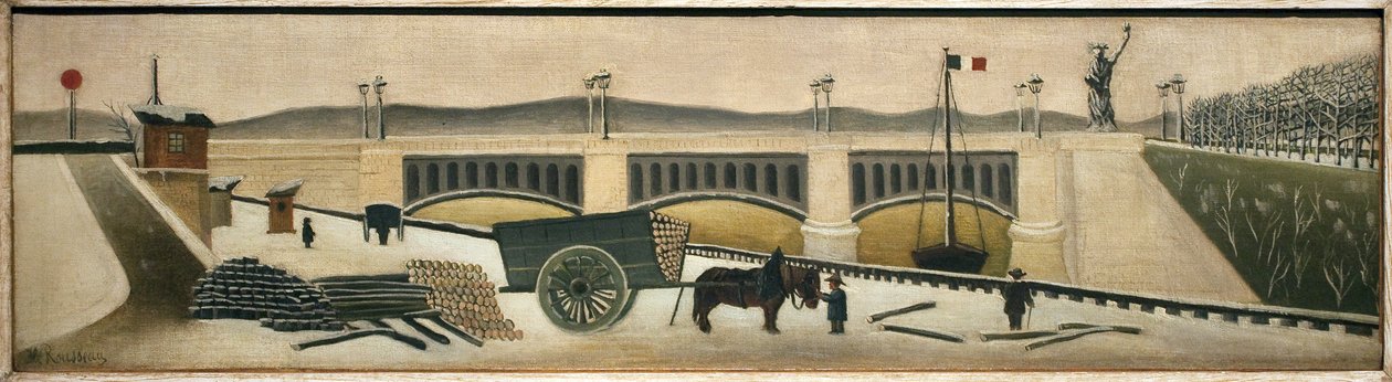 Grenellebron. Målning av Henri Rousseau av Henri J.F. Rousseau