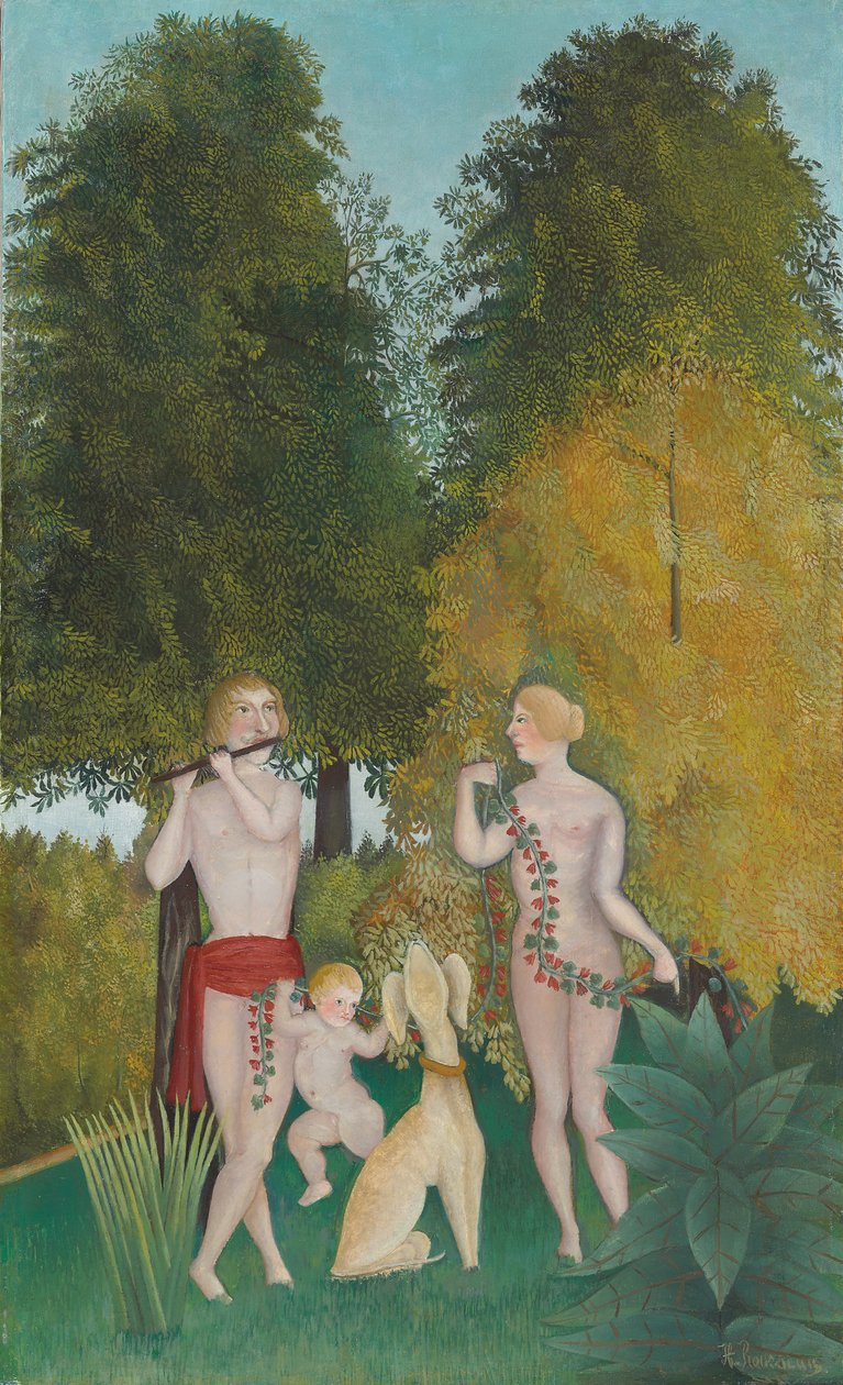 Happy Quartet; Happy foursome, 1902 av Henri J.F. Rousseau