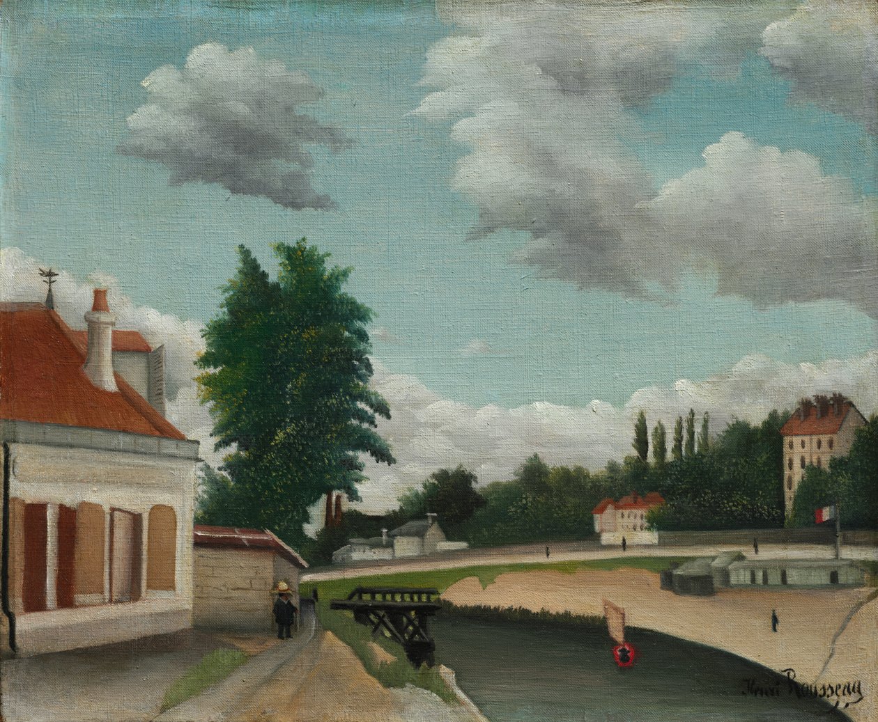 Paris utkanter, ca 1900 av Henri J.F. Rousseau