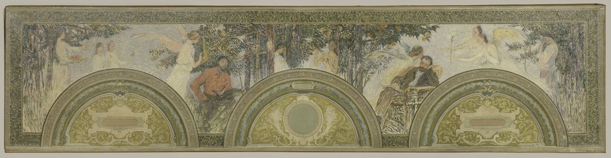 Skiss till salongen vid södra entrén till Hôtel de Ville de Paris: Måleri - Litteratur av Henri Jean Guillaume Martin