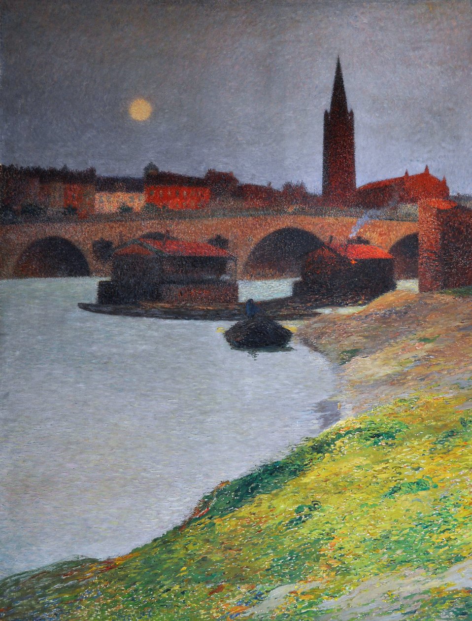 Utsikt över Toulouse, ca 1900 (fresco) av Henri Jean Guillaume Martin