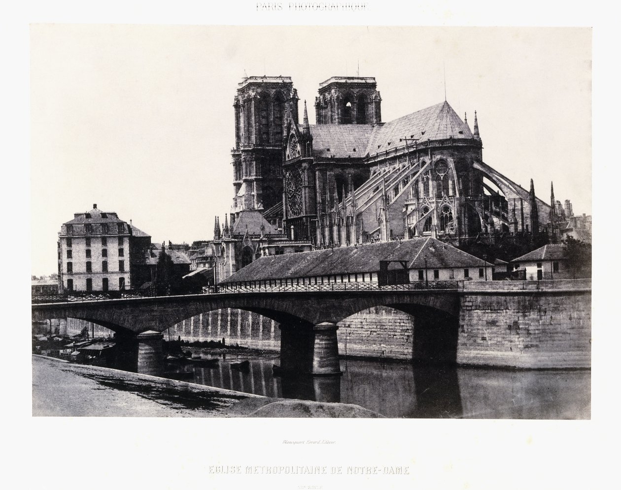 Notre-Dame-kyrkan, XII-talet, ca 1852 (salttryck) av Henri Jean Louis (attr.to) Le Secq