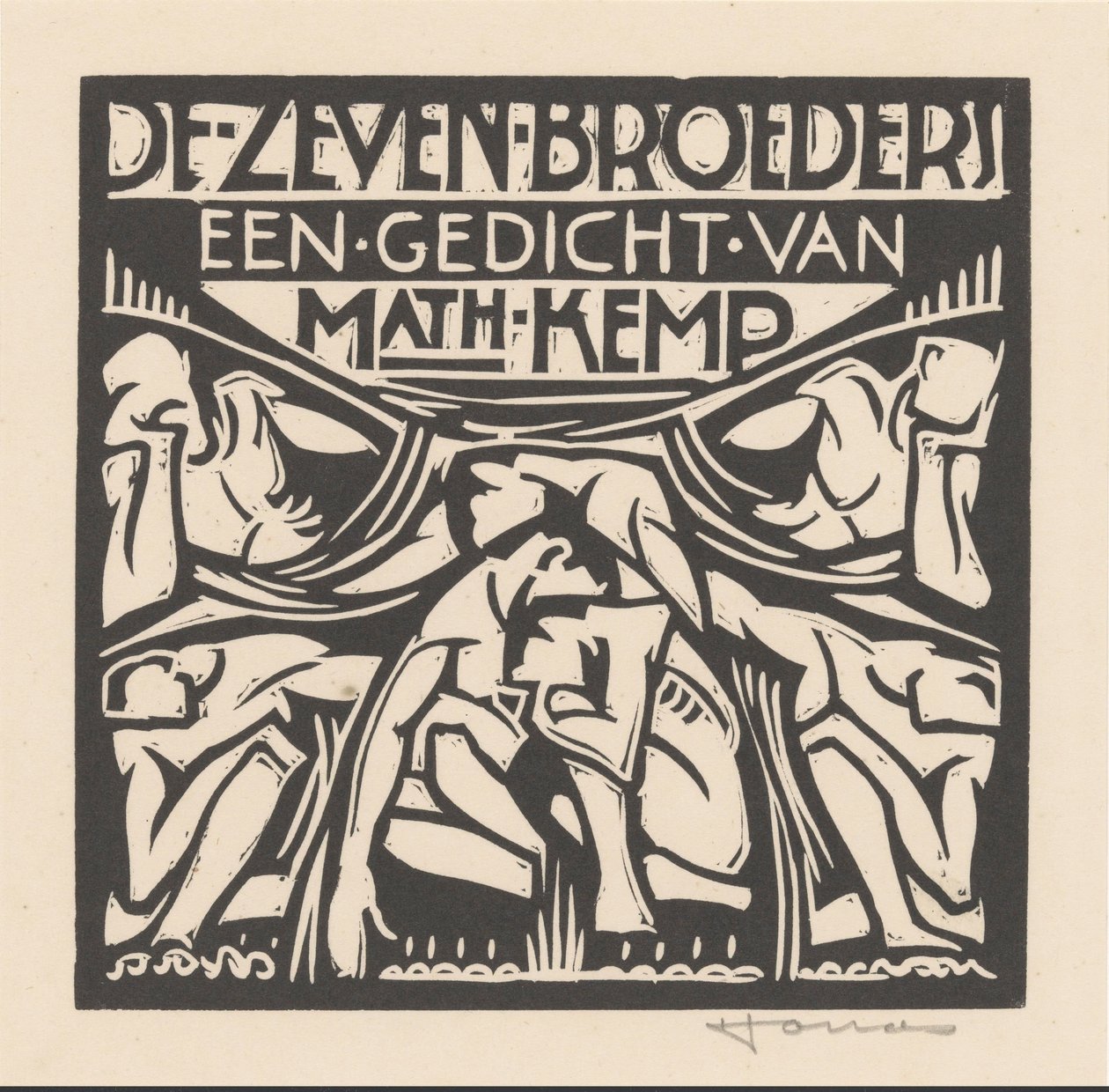 De sju bröderna (originaltitel på objektet) av Henri Jonas (signed by artist)