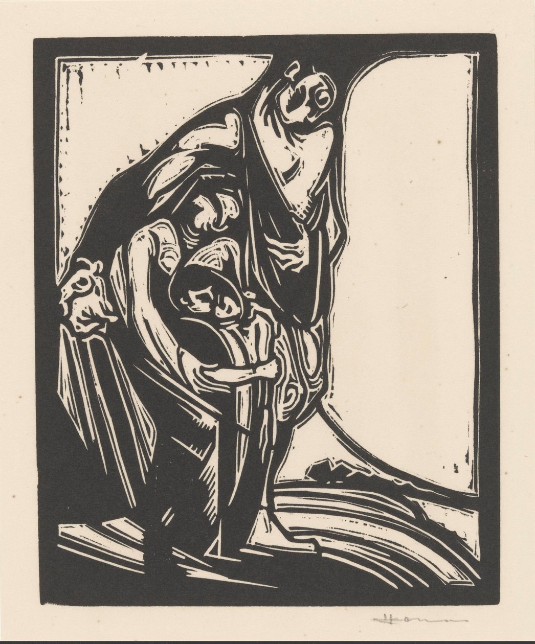 Man, kvinna och barn av Henri Jonas (signed by artist)