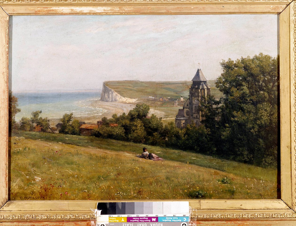 Vy tagen från treporten Målning av Constant Dutilleux (1807-1865). 1865. Dim. 0,38 x 0,55 m. Douai, Museum of the Chartreuse av Henri Joseph Constant Dutilleux