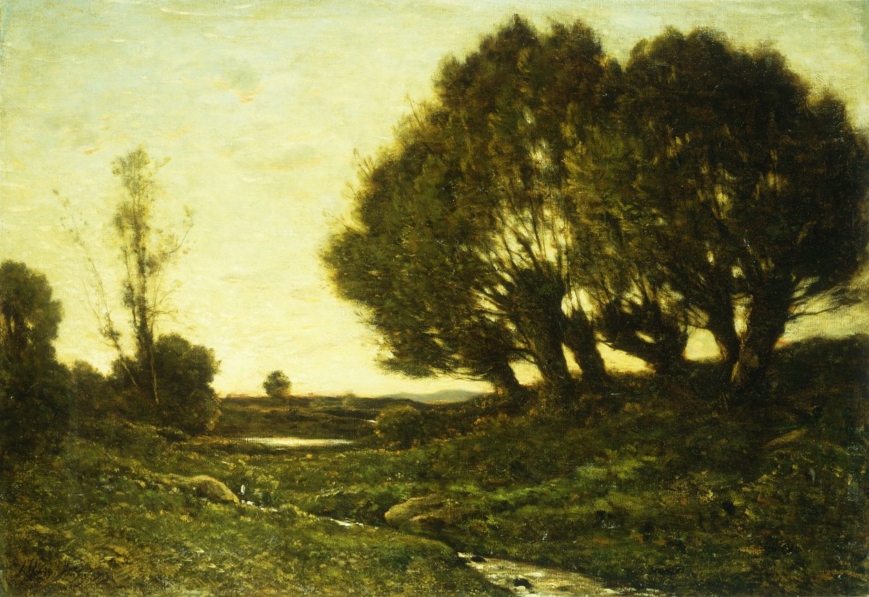 Ett skogslandskap med en bäck, 1903 av Henri Joseph Harpignies